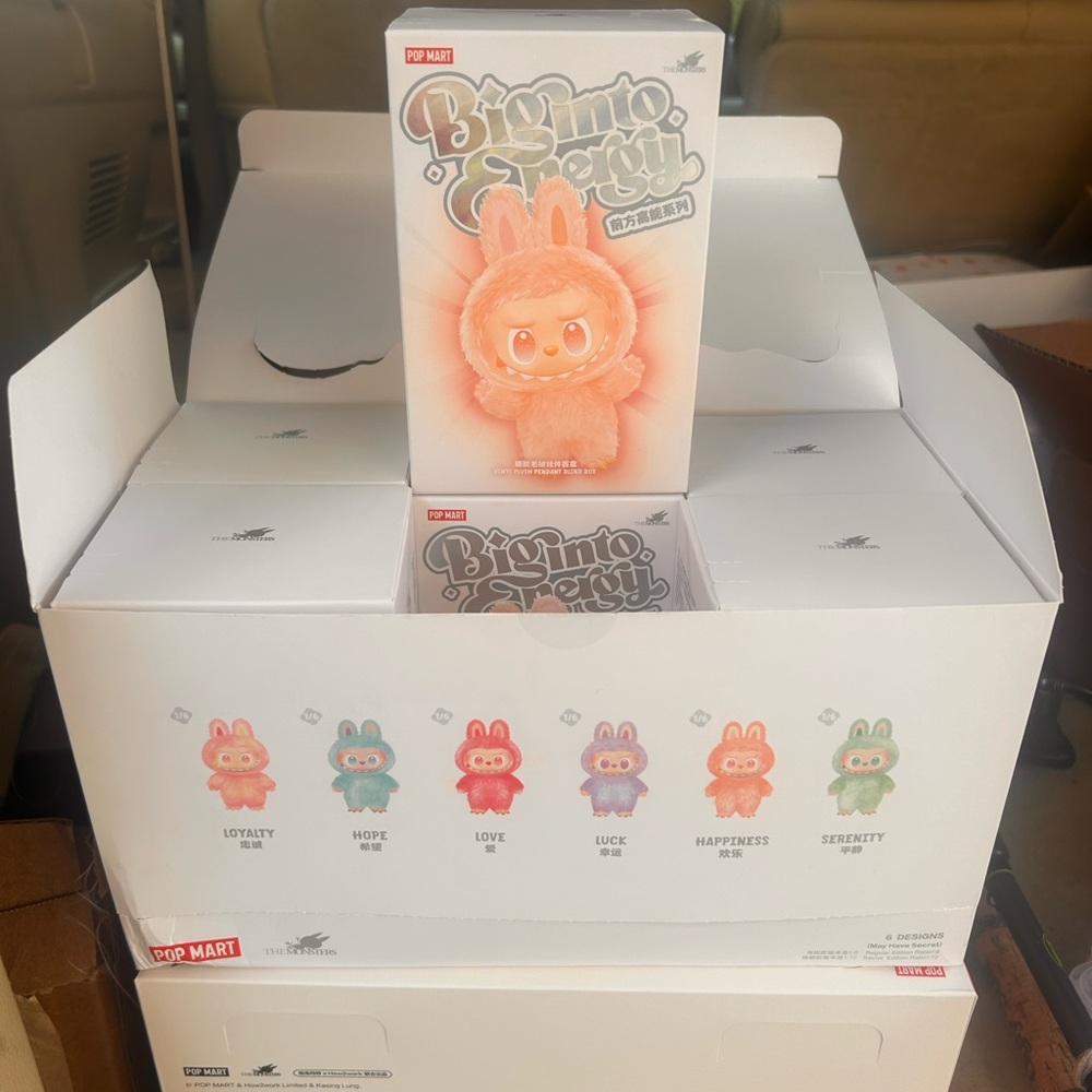 100% Authentic Popmart Big into Energy Labubu Blind Box Plush Dolls